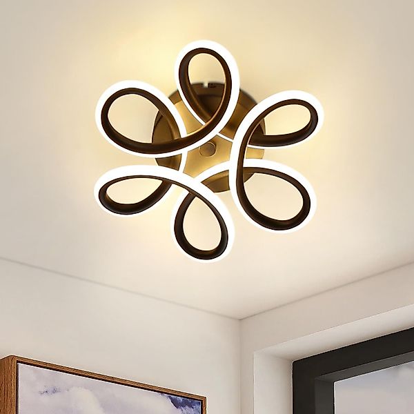 ZMH LED Deckenleuchte Geometrie Design Schwarz/Weiß günstig online kaufen