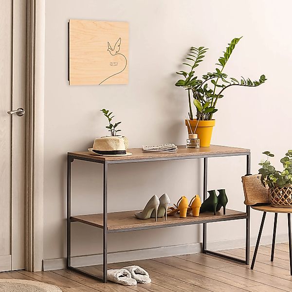 Banjado Großer Schlüsselkasten Holz 30x30cm Schwarz Scharnier Links 50 Hake günstig online kaufen