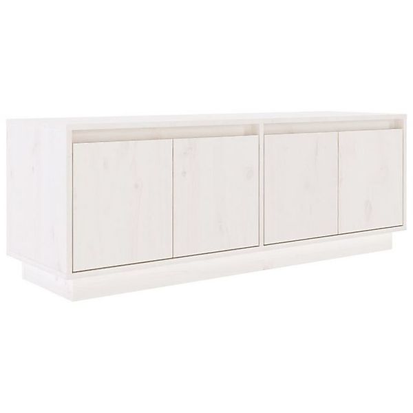 furnicato TV-Schrank Weiß 110x34x40 cm Massivholz Kiefer (1-St) günstig online kaufen