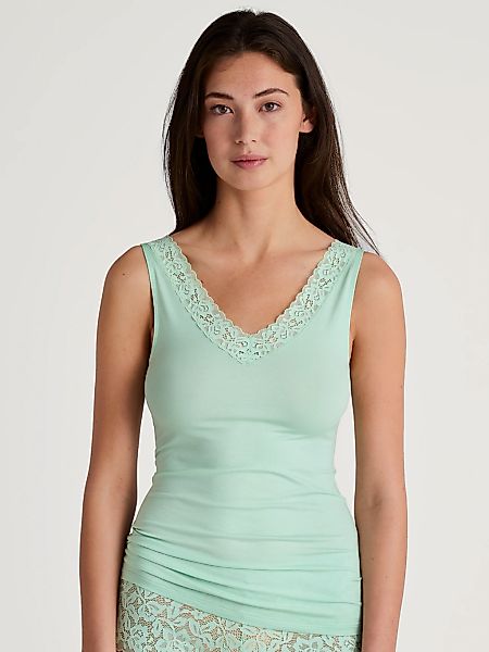 CALIDA Tanktop "Natural Comfort Lace", elastisch, V-Ausschnitt, weiche Spit günstig online kaufen