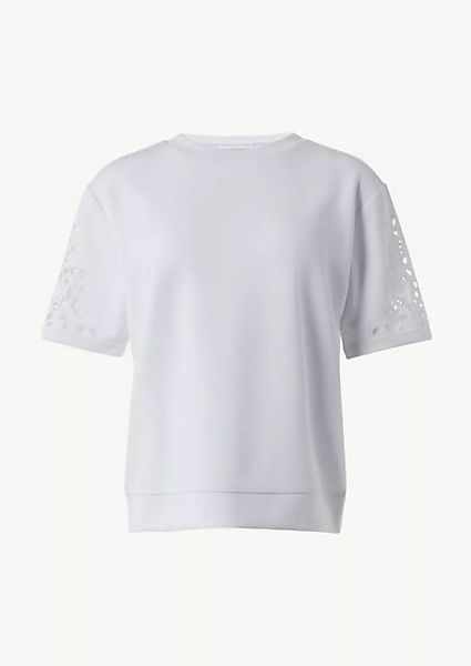 comma casual identity Kurzarmshirt Scuba-Sweatshirt mit kurzen Ärmeln Lochs günstig online kaufen