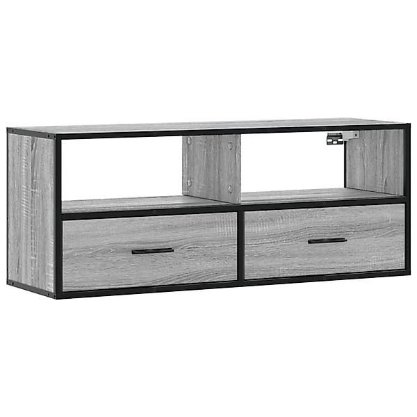 vidaXL TV-Schrank Grau Sonoma 100x31x39,5 cm Holzwerkstoff und Metall 84893 günstig online kaufen
