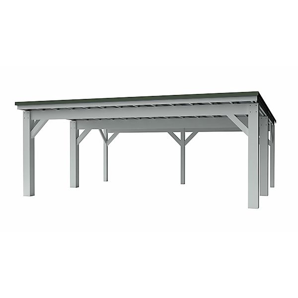Holzbrüder Carport Ralf 42 250 kg/m² Reinweiß-Dornengrün günstig online kaufen