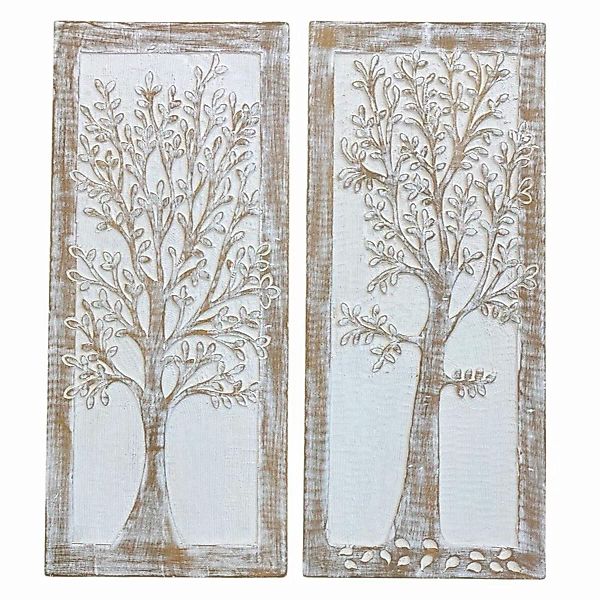 Wanddekoration Dkd Home Decor Baum Braun Weiß Mango-holz (20 X 2,5 X 46 Cm) günstig online kaufen