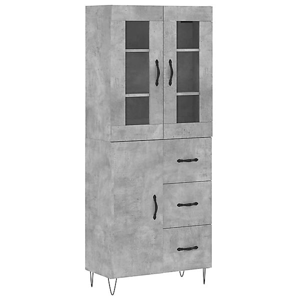 vidaXL Highboard Betongrau 69,5x34x180 cm Holzwerkstoff 3198501 günstig online kaufen