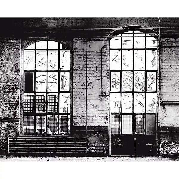 Rasch Digitaltapete Factory IV 940930 Fenster Grau 3 m x 3,72 m günstig online kaufen