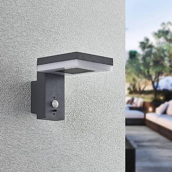 Lindby Laira LED-Solar-Außenwandleuchte, Sensor günstig online kaufen