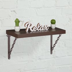 relaxdays Wandregalhalter Regalwinkel 4er Set Ketten-Design, günstig online kaufen