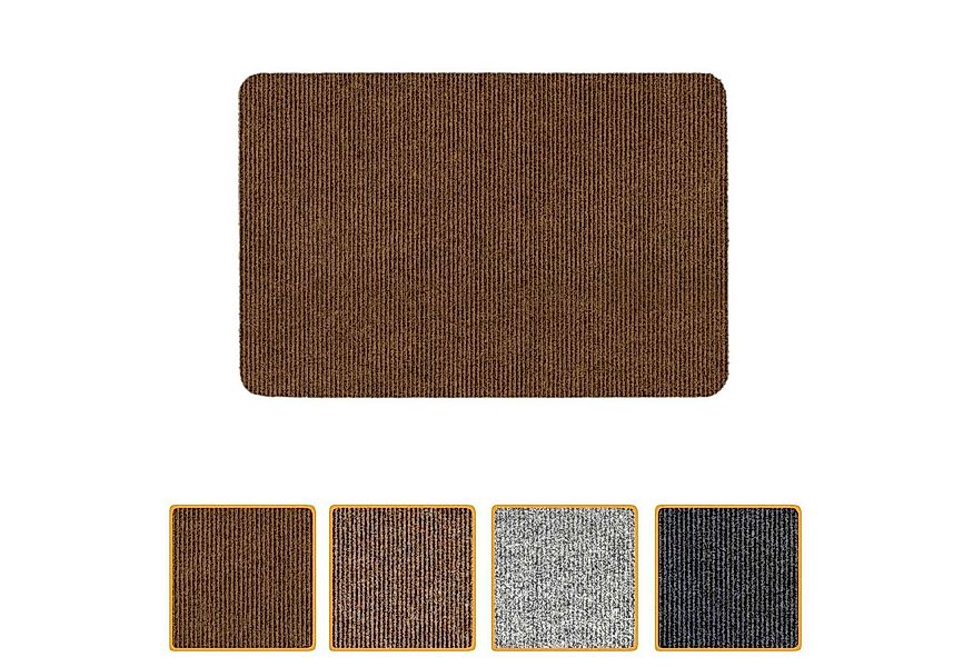ANRO Fußmatte Türvorleger Schmutzfangmatte STRIBET, eckig, Höhe: 3 mm, Clea günstig online kaufen