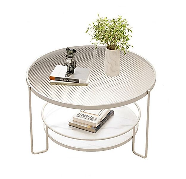 NUODWELL Couchtisch Couchtisch Rund, Wohnzimmertisch Moderner Glas Sofatisc günstig online kaufen