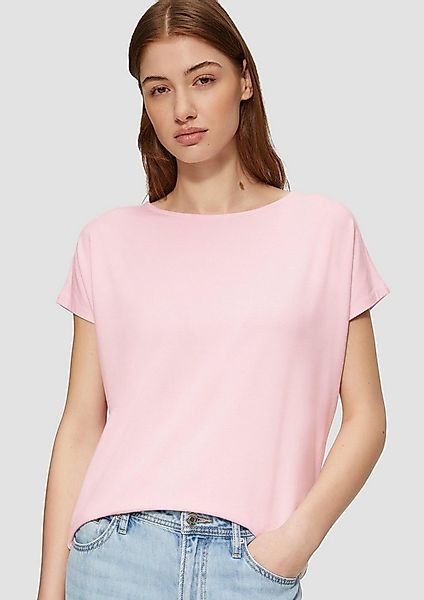 s.Oliver Kurzarmshirt T-Shirt Fließendes Jersey-Shirt mit überschnittenen S günstig online kaufen