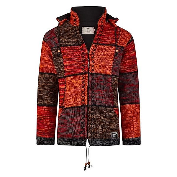 THC Natural Line Strickjacke THC Strickjacke 815 rote Quadrate (1 Stück, 1- günstig online kaufen