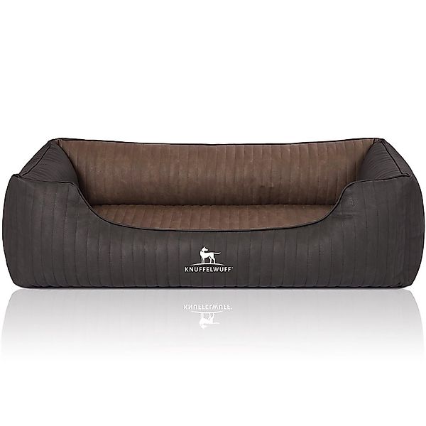 Knuffelwuff Hundebett Outback Orthopädisch Kunstleder XL 105 x 75cm Schwarz günstig online kaufen
