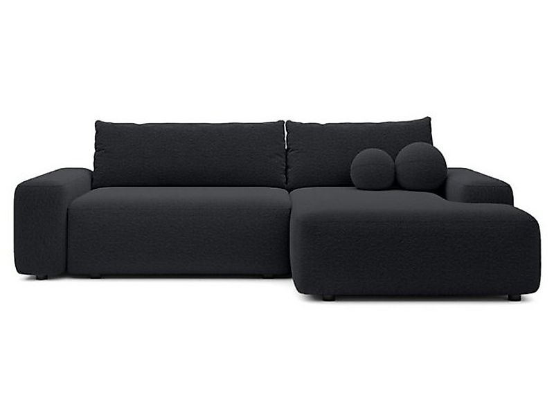 Goldstoff Ecksofa POOL Bouclé Stoff, Schlafsofa 264 cm, L-Form, Eckcouch mi günstig online kaufen