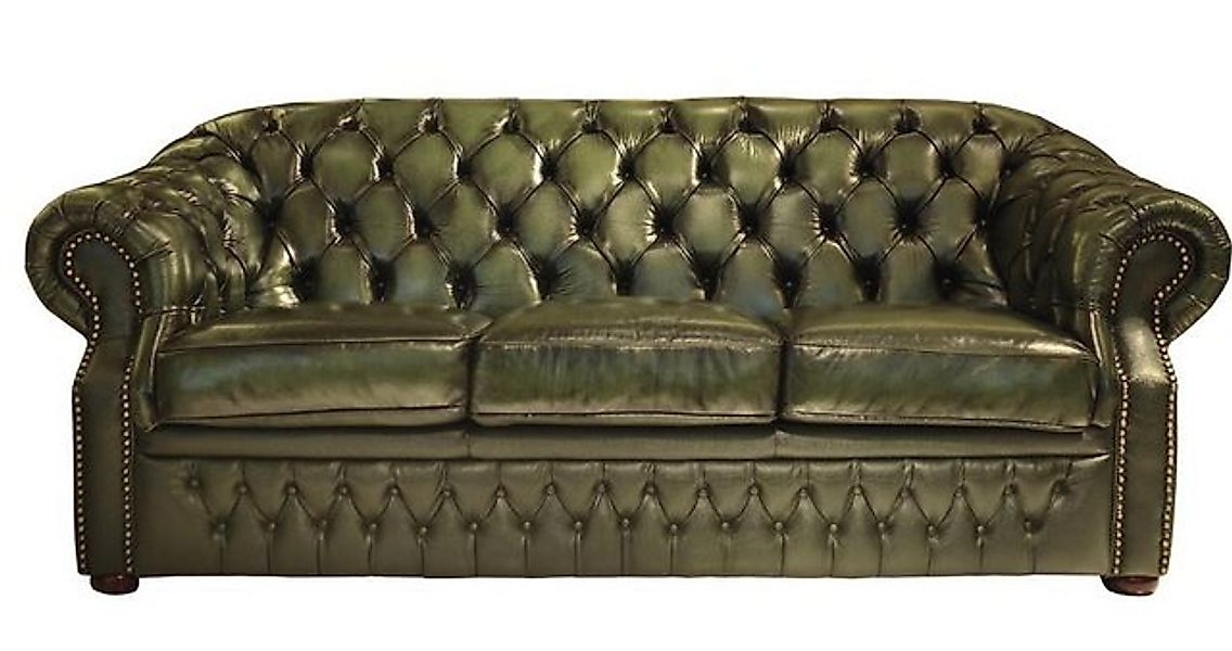 Salottini Polstergarnitur Chesterfield Cardiff Sofagarnitur 3/3 Ledergarnit günstig online kaufen