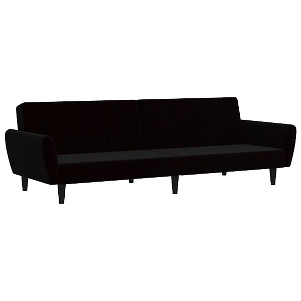 vidaXL Sofa Schlafsofa 2-Sitzer Schwarz Samt günstig online kaufen