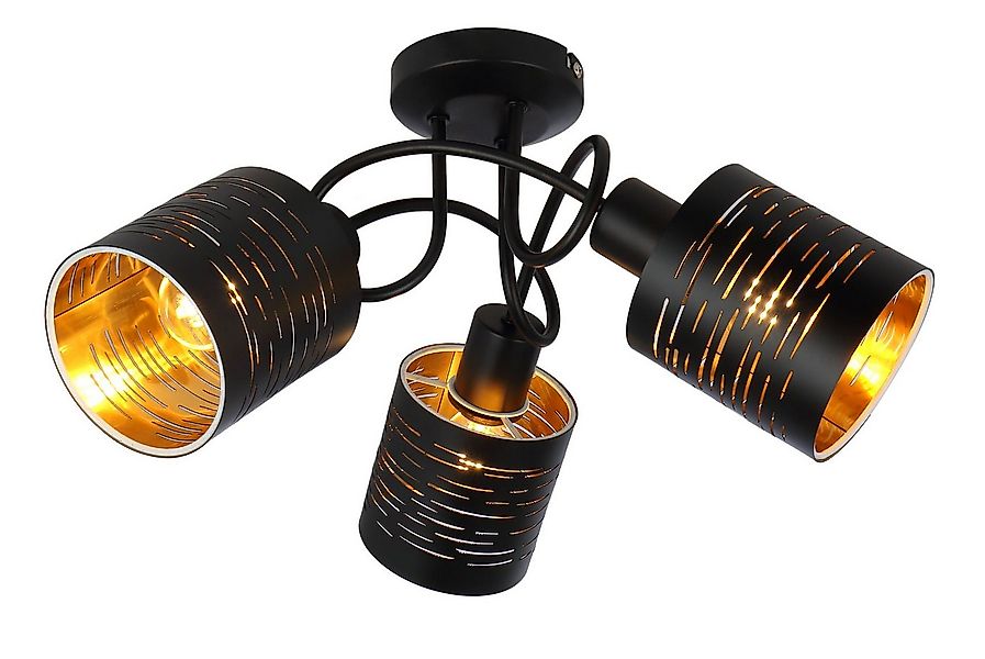 GLOBO LIGHTING Deckenleuchte TUNNO, ohne Leuchtmittel, Deckenlampe/goldfarb günstig online kaufen