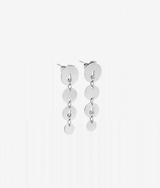 Zag Bijoux Ohrstecker Circles mit hängenden Plättchen - Farbe: Silber günstig online kaufen