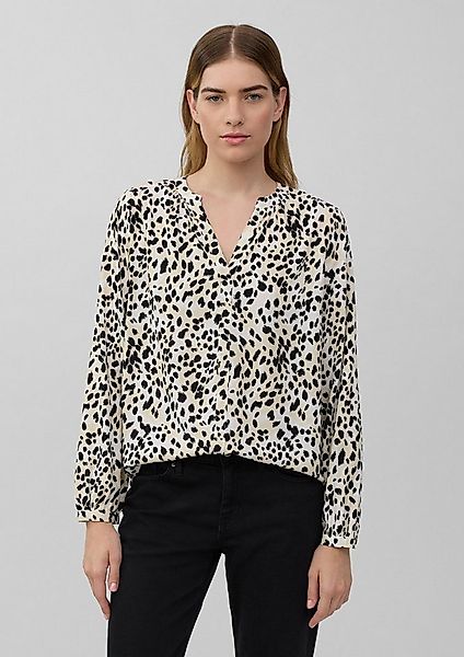 s.Oliver Langarmbluse Bluse Tunikabluse aus Viskosemix mit All-over-Print günstig online kaufen