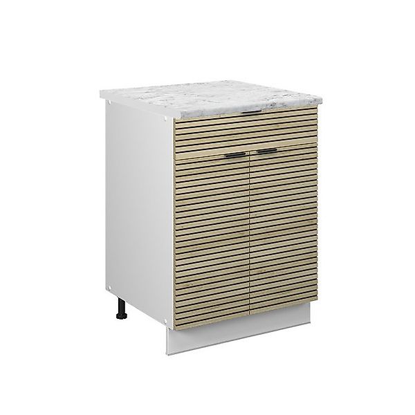 Vicco Küchenunterschrank Fame-Line Eiche Paneel 60 cm mit Schublade AP Marm günstig online kaufen