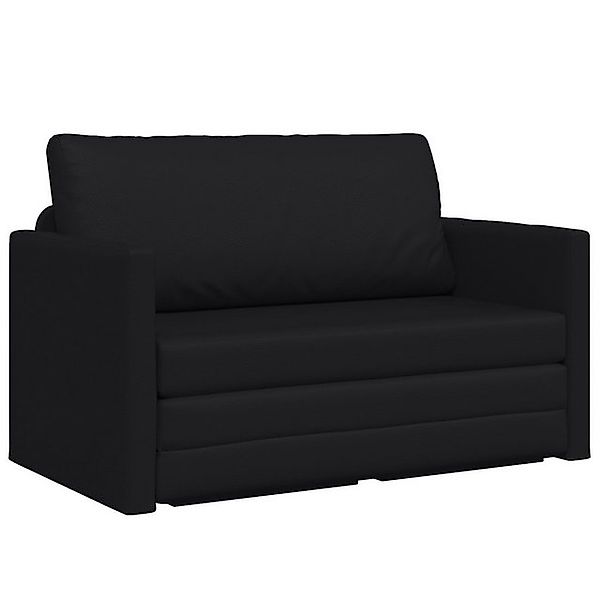 vidaXL Sofa Boden Sofa Bett 2-in-1 Schwarz 124x71x78 cm Kunstleder, 1 Teile günstig online kaufen