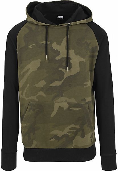 URBAN CLASSICS Rundhalspullover "Urban Classics Herren Camo Contrast Raglan günstig online kaufen