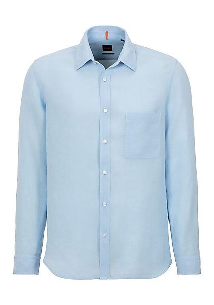 BOSS ORANGE Leinenhemd Relegant mit Markenlabel günstig online kaufen