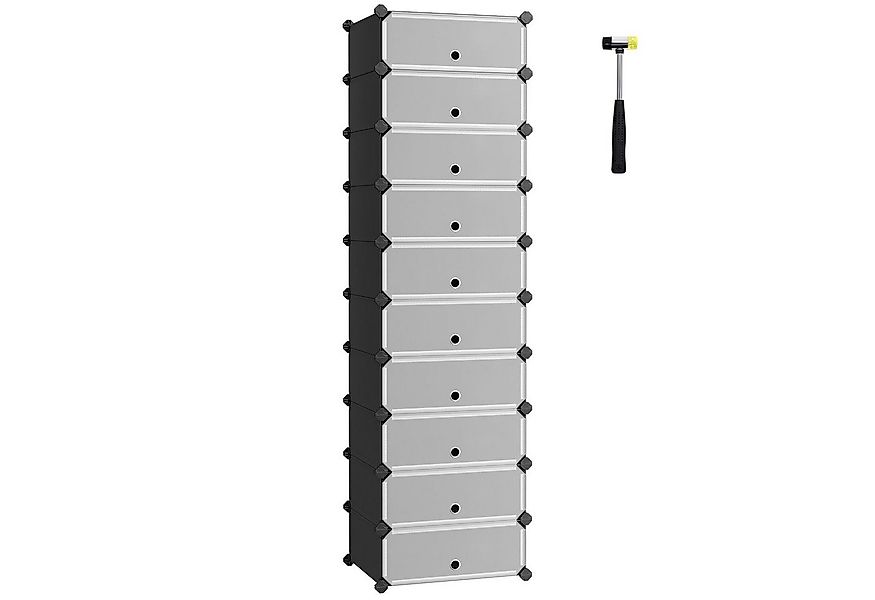 SONGMICS Schuhregal Schuhschrank, mit 10 Fächern, Fasst 20-30 Paar Schuhe günstig online kaufen