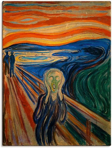 Artland Wandbild Der Schrei. 1893, Mann (1 St), als Alubild, Leinwandbild, günstig online kaufen