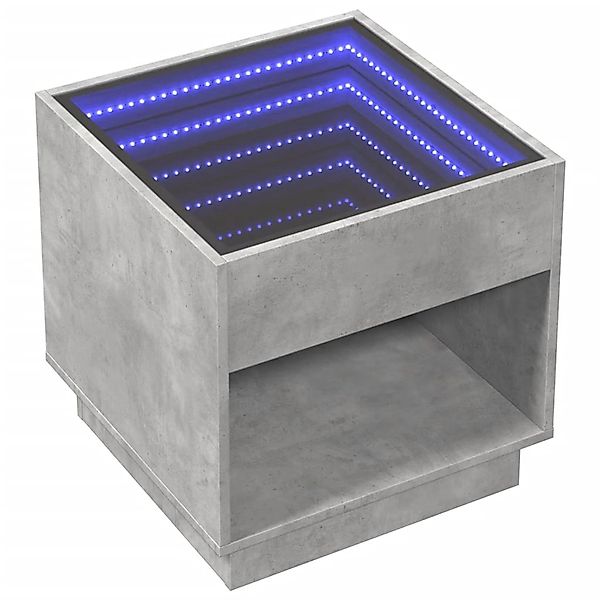 vidaXL Nachttisch mit Infinity-LED Betongrau 50x50x50 cm 3284087 günstig online kaufen