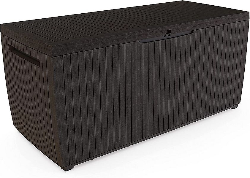 Keter Kissenbox Springwood Aufbewahrungsbox, Sitztruhe, Braun, 305L, witter günstig online kaufen