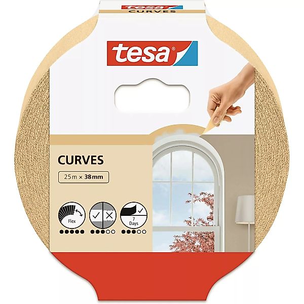 Tesa Malerband Kurven 25 m x 38 mm günstig online kaufen