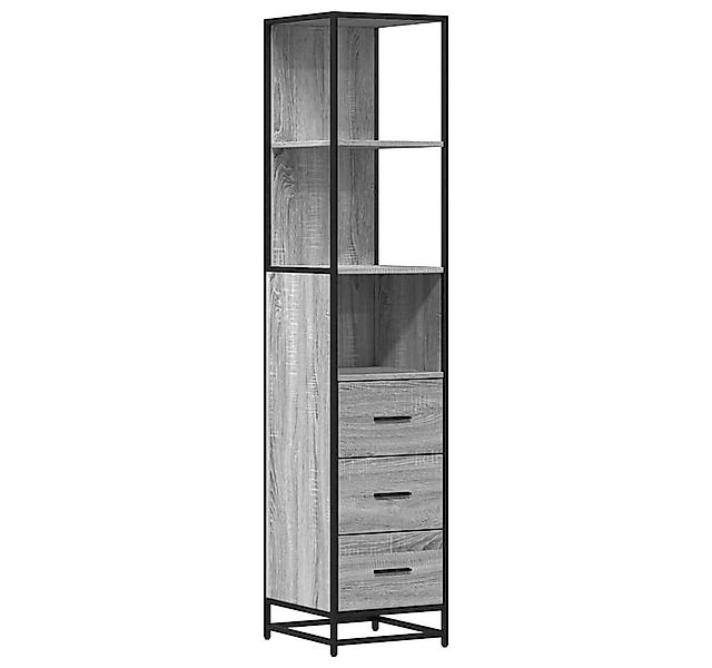 vidaXL Badezimmer-Set Badschrank Grau Sonoma 35x37,5x166 cm Holzwerkstoff, günstig online kaufen