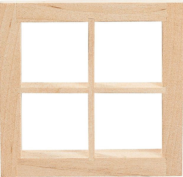 HobbyFun Dekofigur Miniatur Fenster quadratisch breite Tiefe, 7 cm x 7 cm günstig online kaufen