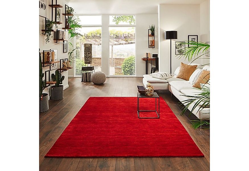 Steffensmeier Wollteppich Jaipur, Rechteckig, Gabbeh Teppich, handgeknüpft günstig online kaufen