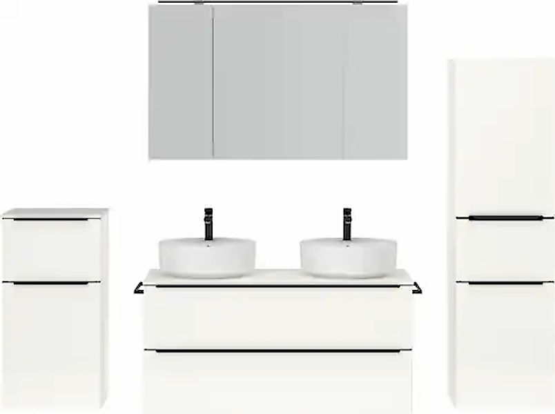 nobilia® Badmöbel-Set »Alvene« vormontiert, mit Soft-Close, 4 Stk. tlg. günstig online kaufen
