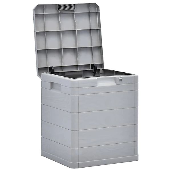 vidaXL Gartenbox Garten-Aufbewahrungsbox 90 L Hellgrau günstig online kaufen