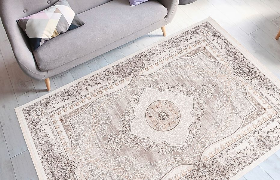 me gusta Teppich "Akropolis 525" rechteckig 12 mm Höhe flacher Teppich mit günstig online kaufen