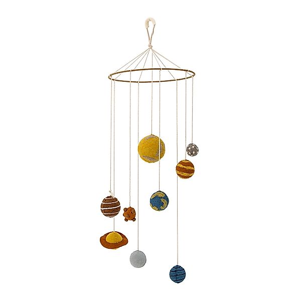 Bloomingville Lernspielzeug Bloomingville Space Mobile, Gelb, günstig online kaufen