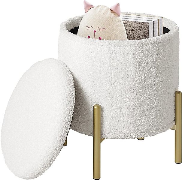 EUGAD Sitzhocker (1 St), mit Stauraum faltbar, Polsterhocker aus Teddyfleec günstig online kaufen