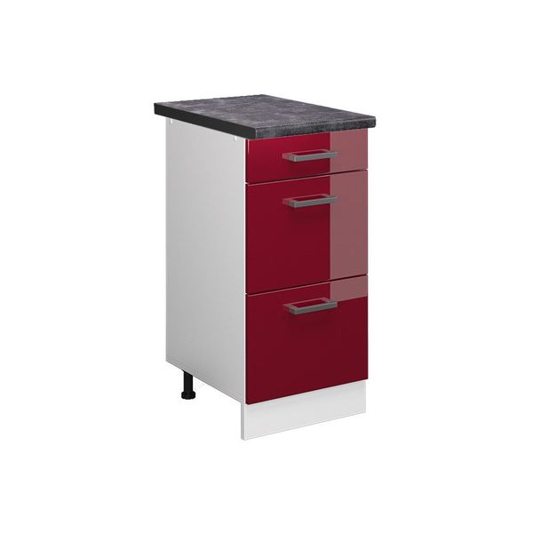 Vicco Unterschrank R-Line, Bordeaux Hochglanz/Weiß, 40 günstig online kaufen