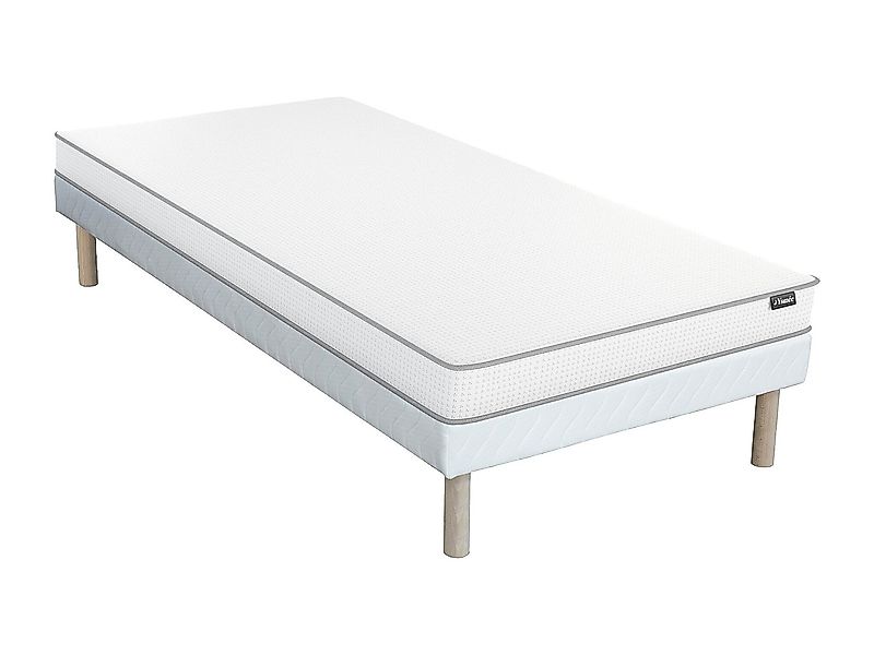 Set aus Bettgestell + Schaumstoffmatratze - 90 x 190 cm - Stärke 12 cm - AS günstig online kaufen