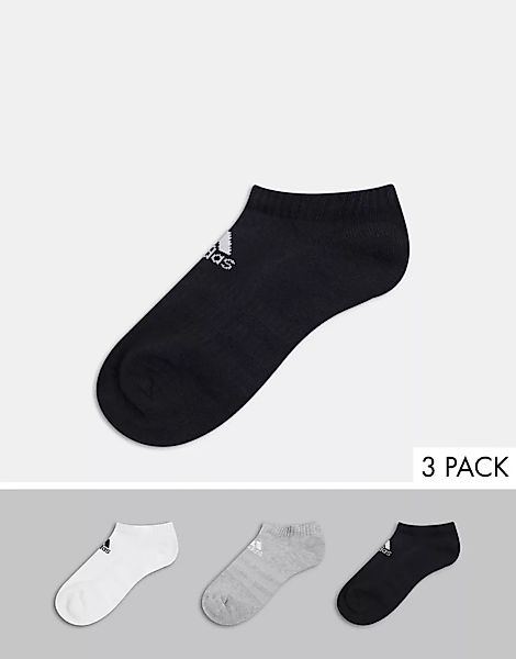 adidas – Training – 3er-Set Knöchelsocken in verschiedenen Farben-Mehrfarbi günstig online kaufen