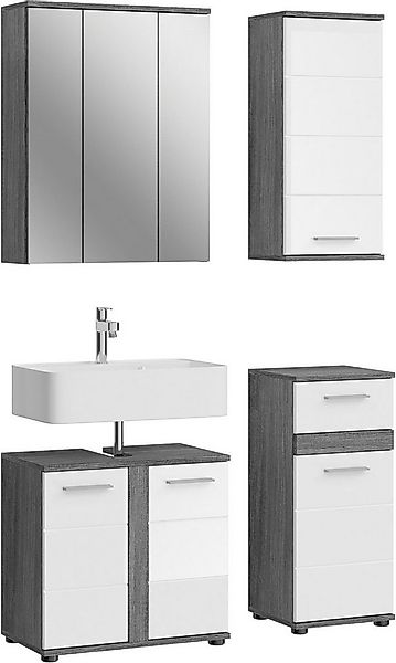 welltime Badmöbel-Set LUCCA, 4-teilig, TOPSELLER!, MDF Hochglanzfront, best günstig online kaufen