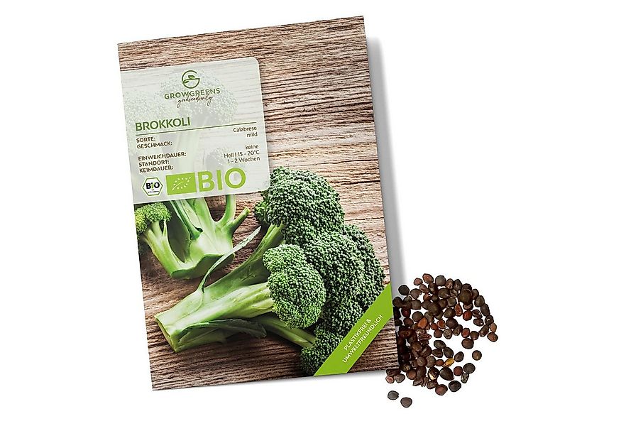 Growgreens Gemüsesamen BIO Brokkoli Samen (Calabrese) - Saatgut aus bio. An günstig online kaufen