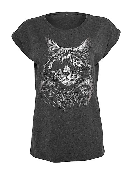 Youth Designz Print-Shirt "Katze Augenklappe" Damen günstig online kaufen