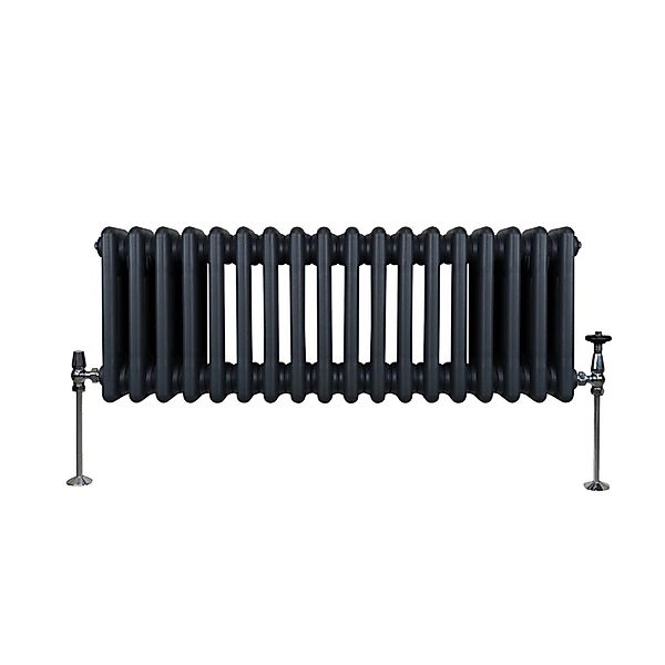 Monstershop Traditioneller 3 Spalten Heizkörper 300 x 832 mm Anthrazitgrau günstig online kaufen
