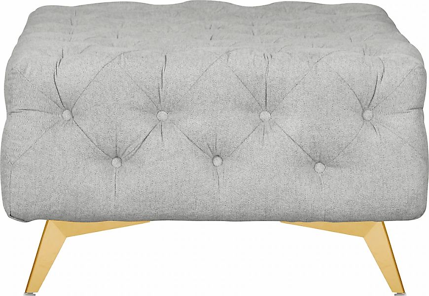 Home affaire Polsterhocker "Amaury" Chesterfield-Optik, Breite 80cm, Fußfar günstig online kaufen