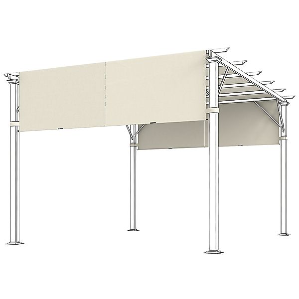 Outsunny Ersatzdach für Pergola 488 x 122 cm mit UV-Schutz, Sonnensegel für günstig online kaufen