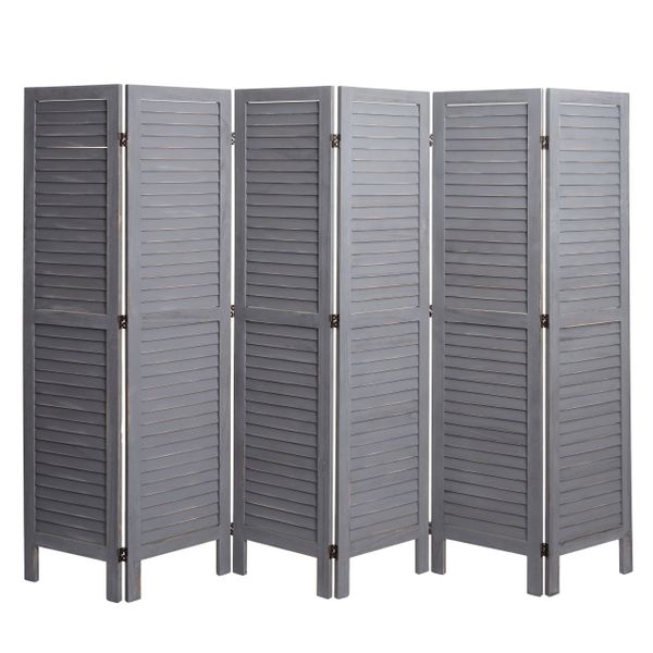 MCW Paravent MCW-G30-240, 6-teiliger Paravent, Fensterladenoptik, günstig online kaufen